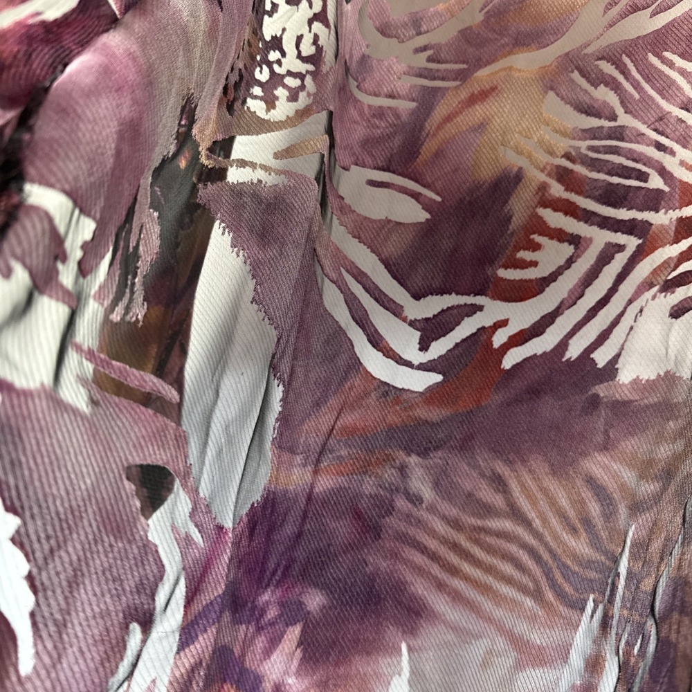 Drapers‎ & Damons Womens Tunic Top 1X Artsy Colorful Sheer Whimsigoth Button Up - Picture 7 of 9